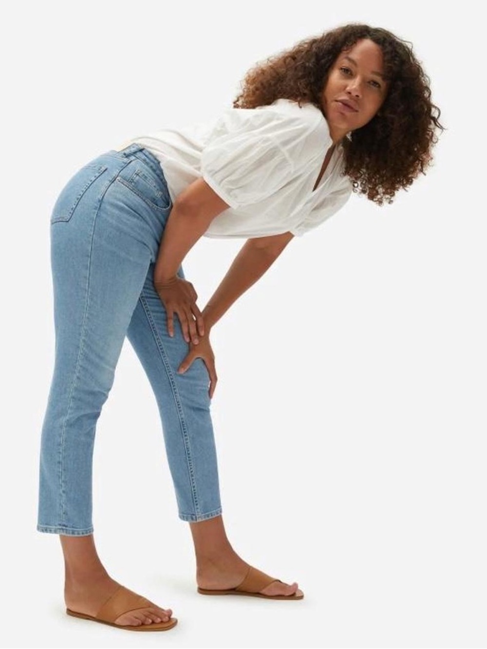 Everlane High Rise Curvy Cheeky Crop Jeans